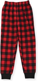 img 1 attached to 🩴 Comfortable Hanes Boy's 2-Pack Plaid and Camo Print Micro Fleece Sleep Pant: Cozy Loungewear for Kids