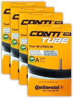 high performance 700x32-47 continental tour bike tubes - 4 pack with 40mm schrader valve logo