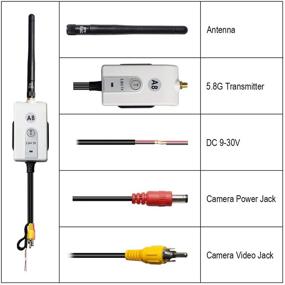 img 3 attached to Улучшите безопасность автомобиля с помощью комплекта беспроводного цветного видеопередатчика и приемника Wolfwhoop TR6 с дальностью передачи для автомобильной камеры заднего вида и парковочного монитора+.