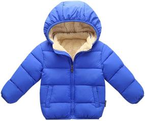 img 4 attached to Windproof Snow Winter Coat Outwear with 🧥 Removable Hood - Happy Cherry Toddler Down Jacket