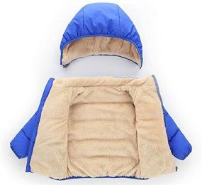 img 2 attached to Windproof Snow Winter Coat Outwear with 🧥 Removable Hood - Happy Cherry Toddler Down Jacket