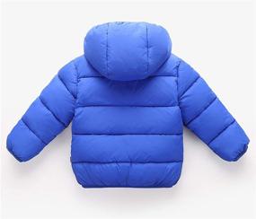 img 3 attached to Windproof Snow Winter Coat Outwear with 🧥 Removable Hood - Happy Cherry Toddler Down Jacket