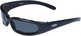 img 4 attached to 🕶️ Chicago Motorcycle Padded Glasses: UV400 Shatterproof Sunglasses with Scratch-Resistant Smoke Lens for Men & Women - Global Vision for Safety, Comfort, and Style