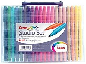img 1 attached to Pentel Arts Studio Set Fibre Tipped