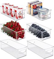 🥫 sorbus stackable clear pantry organizer bins - efficient kitchen storage containers for fridge, food, snacks, and more (narrow - pack of 6) логотип