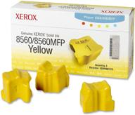 🟨 xerox 108r00725 solid ink phaser 8560/8560mfp, yellow (3 sticks) - brand new, factory sealed xerox box logo