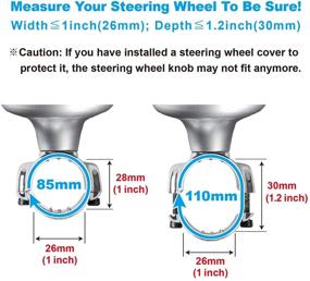 img 1 attached to 🚗 Hypersonic Vehicle Power Handle Car Steering Wheel Spinner: Universal Silver Accessory Knob for Effortless Driving