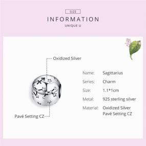 img 2 attached to 🌟 Presentski Zodiac Sign 925 Sterling Silver Star Charms: Exquisite Horoscope Constellation Jewelry Charms for Bracelets and Necklaces