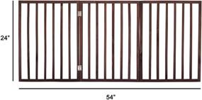 img 2 attached to 🐾 Extra Wide Brown Folding Pet Gate from Jobar Pet Parade