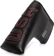 🏌️ golf putter cover blade - premium leather putter headcover for odyssey 2 ball scotty cameron - magnetic closure, bk-re логотип