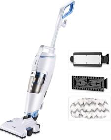 img 4 attached to 🧽 Moolan All-in-1 Steam Mop and Vacuum Cleaner Combo: Wet-Dry Steam, 18Kpa Vacuum, HEPA Filtration - Ideal for Hardwood, Tile, Laminated Floors - Deep Cleaning with Steam and Vacuum Simultaneously