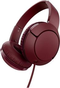 img 4 attached to 🎧 TCL Mtro200 Super Lightweight On-Ear Wired Headphones with 32mm Drivers for Enhanced Bass and Built-in Mic – Burgundy Crush