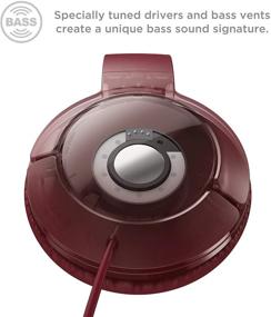 img 1 attached to 🎧 TCL Mtro200 Super Lightweight On-Ear Wired Headphones with 32mm Drivers for Enhanced Bass and Built-in Mic – Burgundy Crush