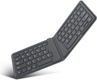 🔤 moko wireless bluetooth keyboard: ultra-thin foldable rechargeable keyboard for iphone, ipad, fire hd 10 - gray logo