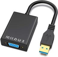 🔌 ablewe usb в vga адаптер, поддержка разрешения 1080p, usb 3.0/2.0 конвертер для многократного отображения на windows 7/8/8.1/10 логотип