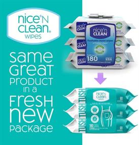 img 2 attached to 🧻 Gentle and Convenient Nice 'N Clean Flushable Moist Wipes - Pack of 3, 60 Count