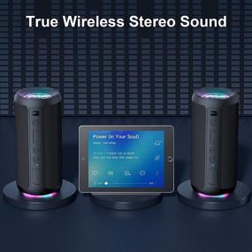 Bluetooth Speaker, Portable Speaker, IPX7 Waterproof Bluetooth Speaker with  LED Lights, Outdoor Speaker 24W Loud Stereo Sound, Hi-Quality Sound, 30H