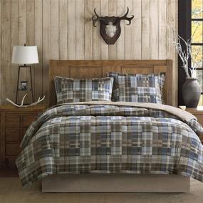 img 3 attached to 🛏️ Woolrich Plaid Bedroom Comforter Set – Full/Queen Size, Grey/Blue - Ultra Soft Microfiber Bedding with Hypoallergenic Alternative for All Seasons