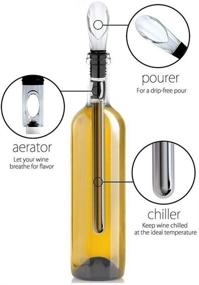 img 3 attached to Wine Chiller - 3-in-1 Stainless Steel Wine Cooler Stick with Aerator and Pourer: Best Holiday Gift Idea