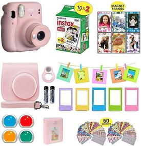 img 4 attached to Fujifilm Instax Mini 11 Instant Camera Blush Pink Shutter Compatible Carrying Case Fuji Film Value Pack (20 Sheets) Shutter Accessories Bundle