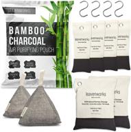 🌿 8-pack of activated bamboo charcoal air purifying bags for car, home, closet, shoes - natural odor eliminator for pet owners - moisture absorbers and room deodorizer logo