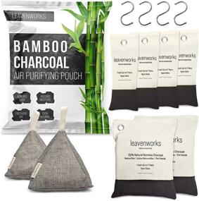 img 4 attached to 🌿 8-Pack of Activated Bamboo Charcoal Air Purifying Bags for Car, Home, Closet, Shoes - Natural Odor Eliminator for Pet Owners - Moisture Absorbers and Room Deodorizer