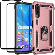 easylifego for huawei y9s / huawei p smart pro 2019 kickstand case with screen protector tempered glass [2 pieces] cell phones & accessories logo