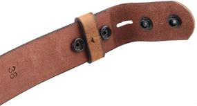 img 2 attached to Western Leather Engraved Interchangeable Buckles Men's Accessories for Belts