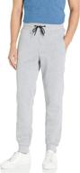 👖 new heather grey wt02 men's basic jogger fleece pants - medium logo