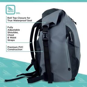 img 3 attached to Saltie - 30L Premium Waterproof Roll-Top Dry Bag Backpack: The Ultimate Gear Protector for Kayaking, Boating, Camping, Hiking, Fishing, SUP, and Beach Activities!