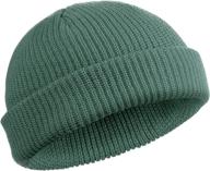 🧢 satinior trawler beanie: stylish roll-up edge fisherman hat for men and women logo