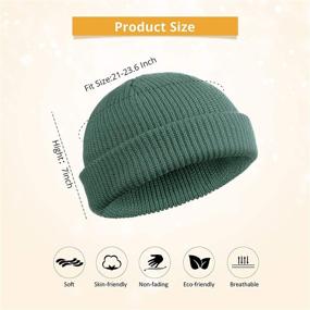 img 1 attached to 🧢 SATINIOR Trawler Beanie: Stylish Roll-up Edge Fisherman Hat for Men and Women