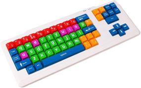 img 4 attached to DURAGADGET Extra-Large Colorful Childrens/Special Needs/Sight Impaired PC Keyboard PS2/USB - Ideal for Home Teaching/Learning (Size: 470 x 180 x 15mm)