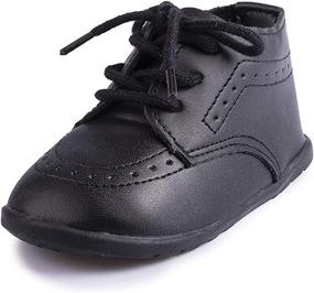img 4 attached to Ohsofy Leather Loafers Wedding Toddler Boys' Shoes : Oxfords