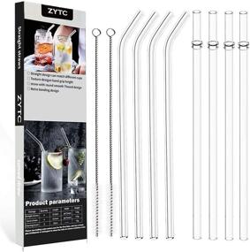 img 4 attached to 🥤 Set of 8 Reusable Long Clear Plastic Drinking Straws for 20 OZ & 30 OZ Yeti, RTIC, Ozark Trail Tumblers - Includes Cleaning Brushes (Plastic Drinking Straws-8pcs+2)