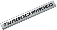 turbocharged chrome aluminum adhesive sticker logo