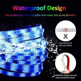 img 3 attached to 🌈 Inscrok 16.4ft RGB LED Light Strips: Waterproof Aesthetic Home Decor for Bedrooms