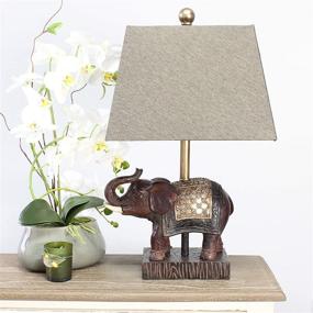 img 1 attached to 🐘 Elegant Festive Elephant Table Lamp in Brown Finishing - LT3305-BWN