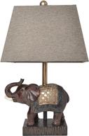 🐘 elegant festive elephant table lamp in brown finishing - lt3305-bwn логотип