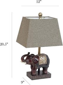 img 2 attached to 🐘 Elegant Festive Elephant Table Lamp in Brown Finishing - LT3305-BWN