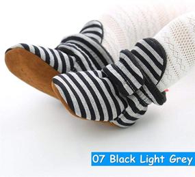 img 2 attached to 👶 Timatego Cozy Fleece Booties with Grippers - Stay On Slipper Socks for Newborn Baby Boys and Girls - Infant Toddler Crib Winter Shoes