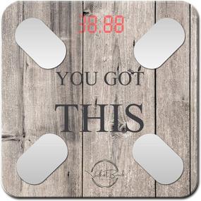 img 4 attached to 📱 Stay Motivated with the Smart Digital Scale - Modern Design, Body Fat Monitor, and Mobile App for iOS and Android (Wood)