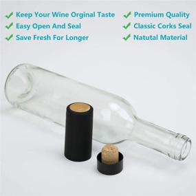 img 1 attached to 🍾 Encheng 12 oz Glass Bottles With Cork Lids: Perfect for Home Brewing, Juicing, and Sparkling Wine - Leak Proof, Dishware Safe, 12 Pack