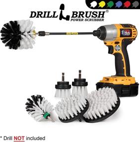 img 1 attached to Drill Brush Ultimate Automotive Cleaning Kit with Extension: Accessorize Your Truck with Ease - Clean Glass, Upholstery, Seats, Windows, Interior, Wheels, and Carpets - Includes Car Mats and Spin Brush for Efficient Cleaning - Perfect for Motorcycle Accessories