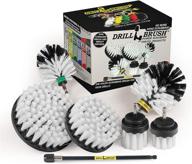 drill brush ultimate automotive cleaning kit with extension: accessorize your truck with ease - clean glass, upholstery, seats, windows, interior, wheels, and carpets - includes car mats and spin brush for efficient cleaning - perfect for motorcycle accessories logo