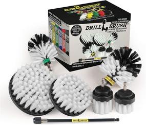 img 4 attached to Drill Brush Ultimate Automotive Cleaning Kit with Extension: Accessorize Your Truck with Ease - Clean Glass, Upholstery, Seats, Windows, Interior, Wheels, and Carpets - Includes Car Mats and Spin Brush for Efficient Cleaning - Perfect for Motorcycle Accessories