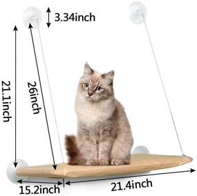 img 3 attached to 🐱 Window Perch for Cats - Hammock Seat, Sunny Window Mounted Bed for Cats - Space Saving Pet Hammock (Size: 55x35cm)