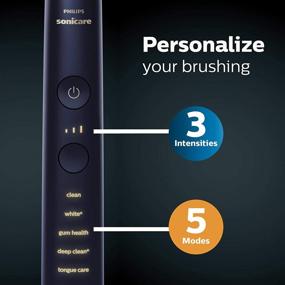 img 1 attached to 🦷 Experience Superior Dental Care with Philips Sonicare DiamondClean Smart 9700 Electric Toothbrush – Lunar Blue HX9957/51