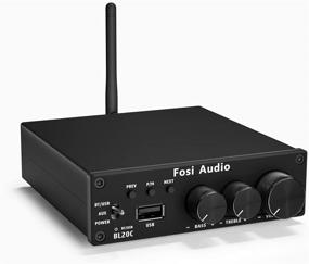 img 4 attached to 🔊 Fosi Audio BL20C 320 Вт Bluetooth 5.0 Стерео аудио приемник усилитель 2.1 CH Мини Hi-Fi класс D TDA7498E Интегрированный динамик U-Disk для домашних пассивных динамиков с поддержкой сабвуфера - Имеется источник питания