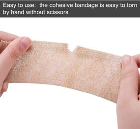 img 2 attached to 🏋️ BQTQ 24 Rolls Self Adhesive Bandage 1 inch 2 inch Self Adherent Wrap Elastic Bandages Stretch Wrap Roll Sports Wrap Tape for Wrist, Ankle, Swelling, and Sprains